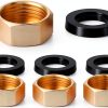 Brass Pipe Cap 4 Pcs with Rubber Gaskets by Tweruna 3/4 Inch-0