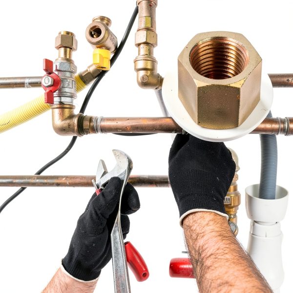 10pcs Brass Pipe Cap with 10 Rubber Gasket, Gold Hex Compression Cap Garden Hose Flare Brass Nut Plumbing Gas Line Fittings for 1/8 Inch Od Pipe Connection-5