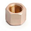10pcs Brass Pipe Cap with 10 Rubber Gasket, Gold Hex Compression Cap Garden Hose Flare Brass Nut Plumbing Gas Line Fittings for 1/8 Inch Od Pipe Connection-1