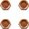 1/2 NPT Brass Pipe Cap with 4 Gaskets – Gosknor Hexagonal Compression-0