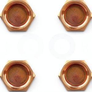 1/2 NPT Brass Pipe Cap with 4 Gaskets – Gosknor Hexagonal Compression-0