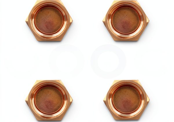 1/2 NPT Brass Pipe Cap with 4 Gaskets – Gosknor Hexagonal Compression-0