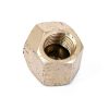 10pcs Brass Pipe Cap with 10 Rubber Gasket, Gold Hex Compression Cap Garden Hose Flare Brass Nut Plumbing Gas Line Fittings for 1/8 Inch Od Pipe Connection-2