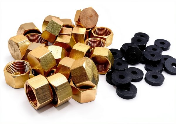 Brass 3/8" Compression Cap Fitting Pack of 25 Partner Machinery-0