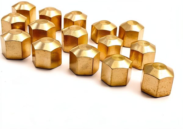 Brass 1/4" Compression Valve Cap Fitting 15 Pack Rubber Gasket Generic-3