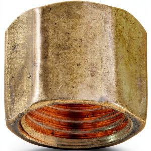 Brass Tube Fitting Cap Anderson Metals 54040 1/4" OD Nut Body-0