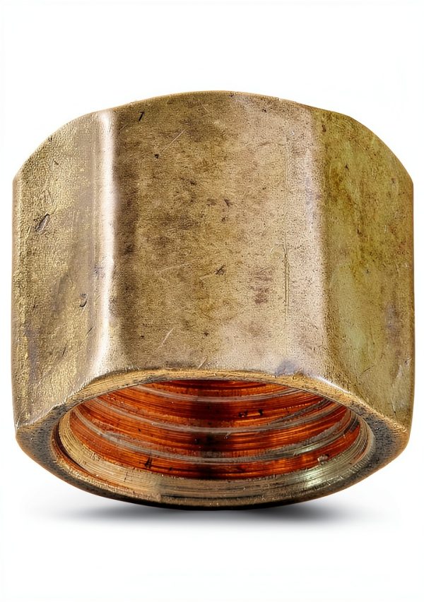 Brass Tube Fitting Cap Anderson Metals 54040 1/4" OD Nut Body-0