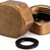 1/2 Inch Brass Blanking Caps Juxiamal Hex Nut with Gasket 2 Pack-0