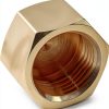 3/8 Inch Brass Compression Caps Uenede 12 Pack Hex Shut Off Fittings-3
