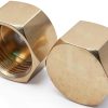 Hooshing 3/8 Inch Brass Compression Cap 20PCS Anti Corrosion Fittings-2