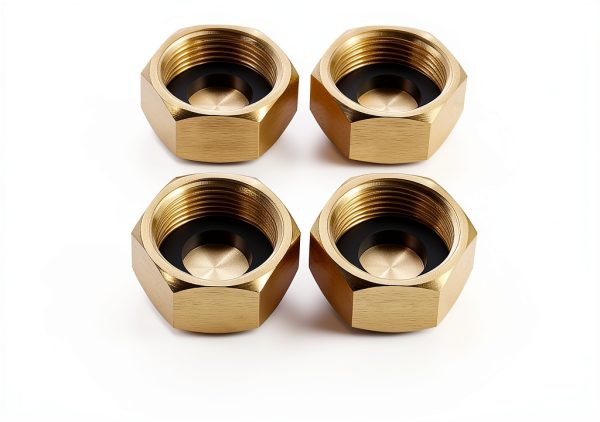 Compression Cap Nextpal 12 Pack 3/8 Inch Red Brass Seal for Water Line-0