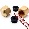 Brass 1/4" Compression Valve Cap Fitting 15 Pack Rubber Gasket Generic-2
