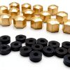 Brass 1/4" Compression Valve Cap Fitting 15 Pack Rubber Gasket Generic-5
