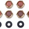 3/8 Inch NPT Brass Pipe Caps with Silicone Gaskets – Gosknor Set-0