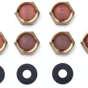 3/8 Inch NPT Brass Pipe Caps with Silicone Gaskets – Gosknor Set-0
