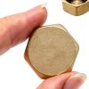 1/2 Inch Brass Blanking Caps Juxiamal Hex Nut with Gasket 2 Pack-1