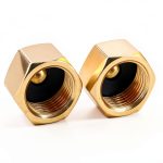 3/8 Inch Brass Compression Caps Uenede 12 Pack Hex Shut Off Fittings-0